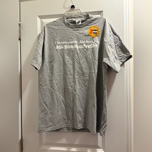 Gray Statement Tee with White Long Sleeve
